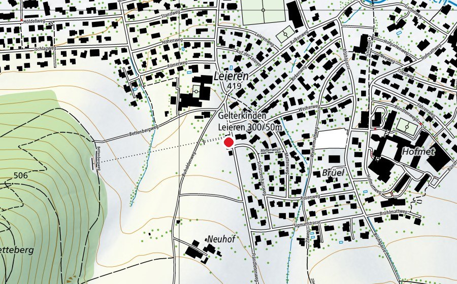 Map showing the location of Schützenhaus Leiern (Sports field)