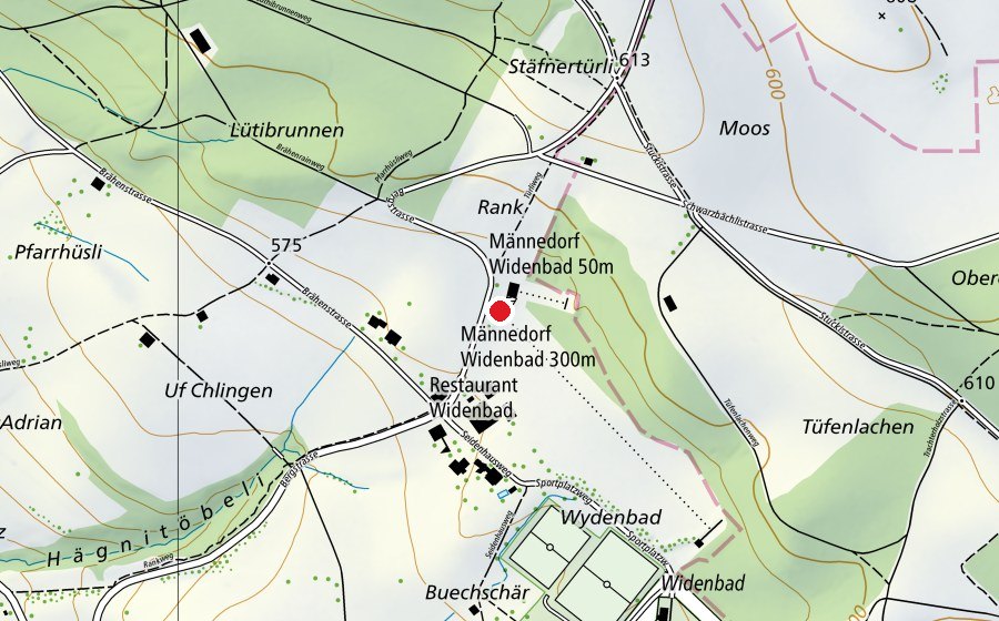 Mappa con la posizione di Schützenhaus Widenbad (Campo sportivo)
