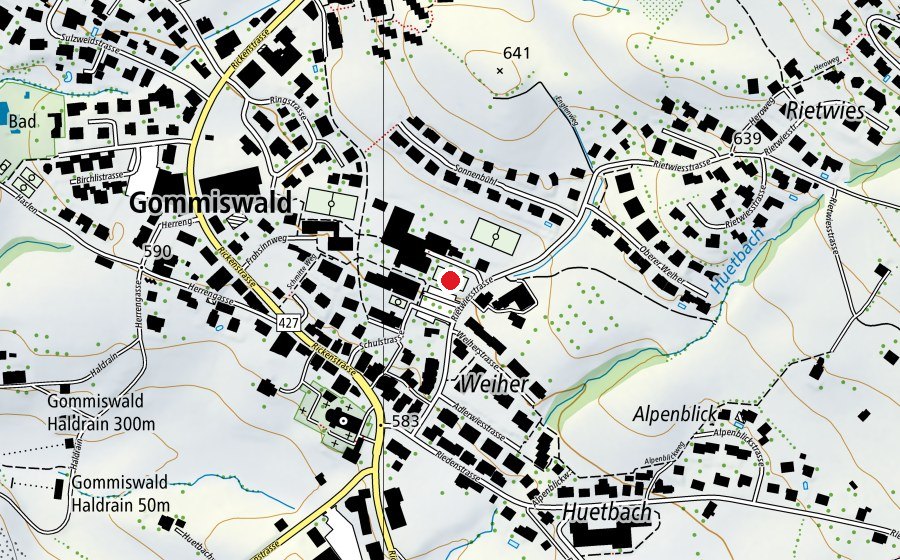 Mappa con la posizione di Schwarzer Platz (Campo sportivo)