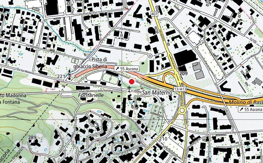 Mappa con la posizione di Siberia (Campo sportivo)