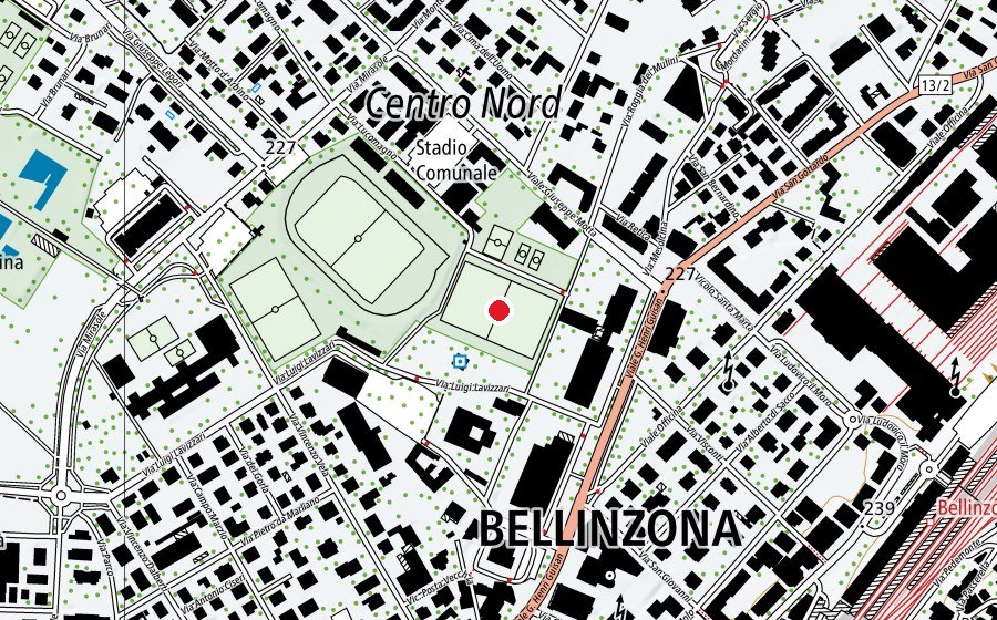Carte indiquant l’emplacement de Sintetico (Terrain de sport)