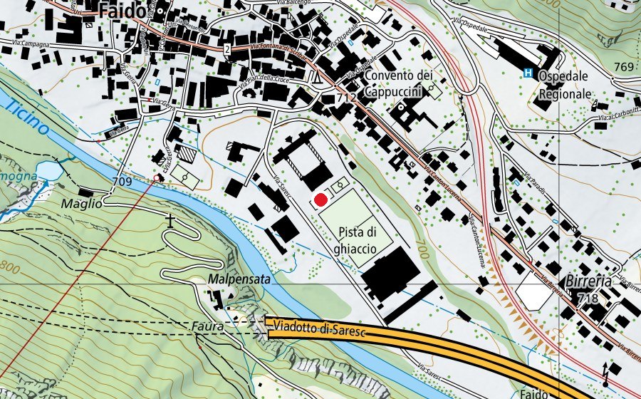 Mappa con la posizione di Sintetico (Campo sportivo)