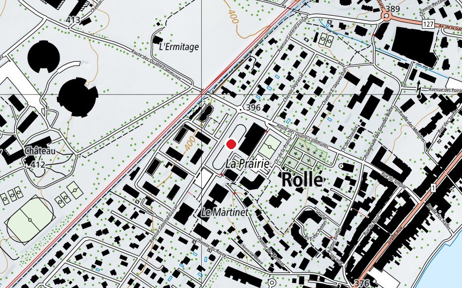 Carte indiquant l’emplacement de Site sportif du Collège du Martinet (Terrain de sport)