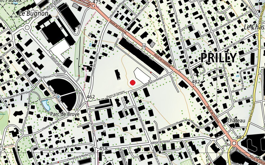 Carte indiquant l’emplacement de Skateparc de Corminjoz (Terrain de sport)