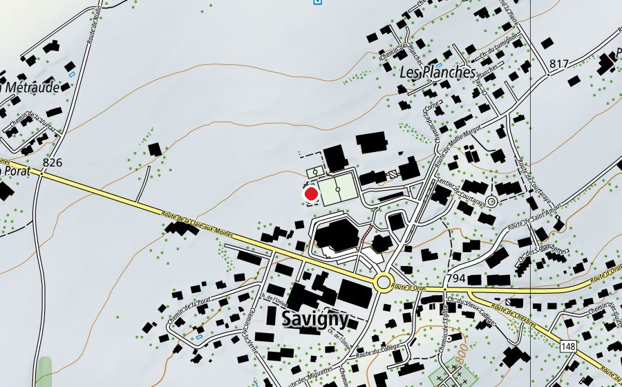 Mappa con la posizione di Skatepark (Campo sportivo)