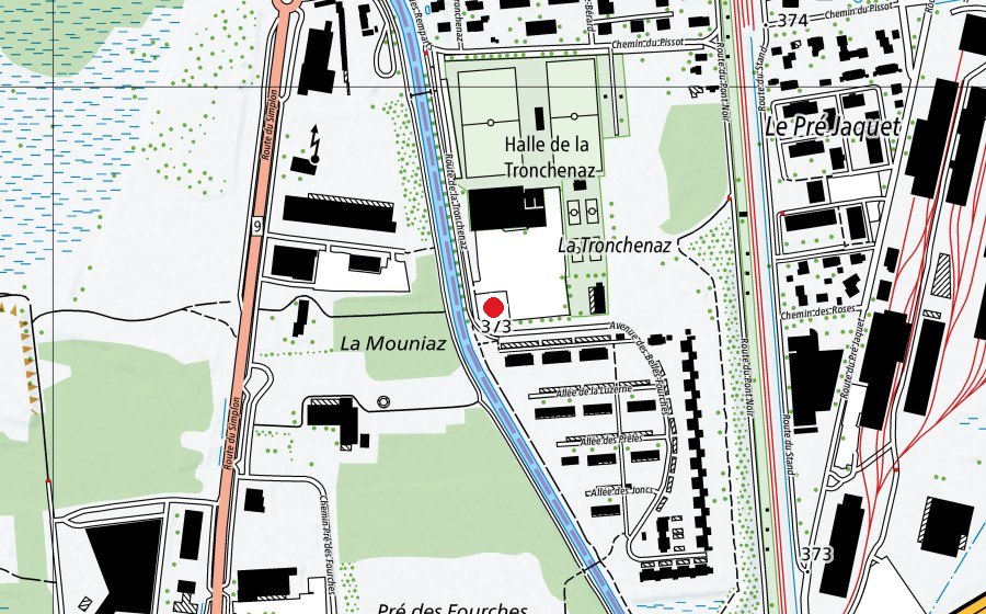 Mappa con la posizione di Skatepark (Campo sportivo)