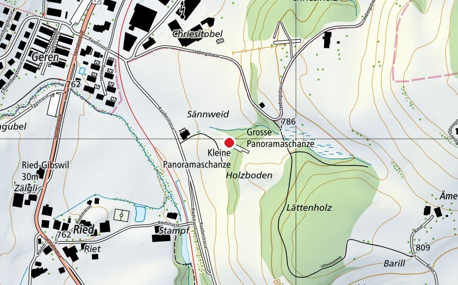 Carte indiquant l’emplacement de Skisprungschanze (Terrain de sport)