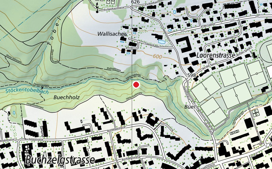 Carte indiquant l’emplacement de Slackline Spot (Terrain de sport)