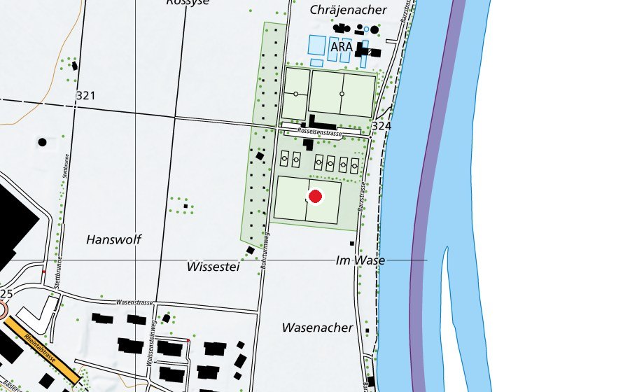 Mappa con la posizione di Soccer field (Campo sportivo)