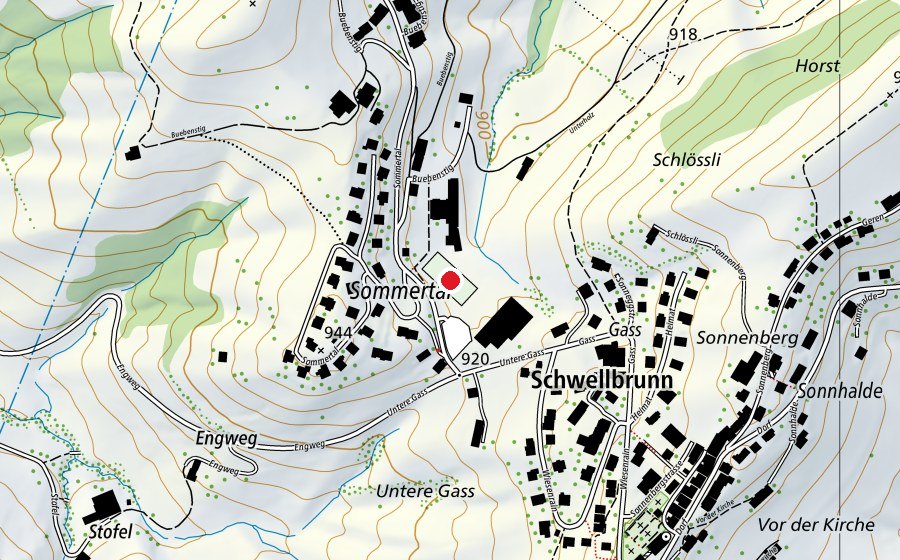 Carte indiquant l’emplacement de Sommertal (Terrain de sport)