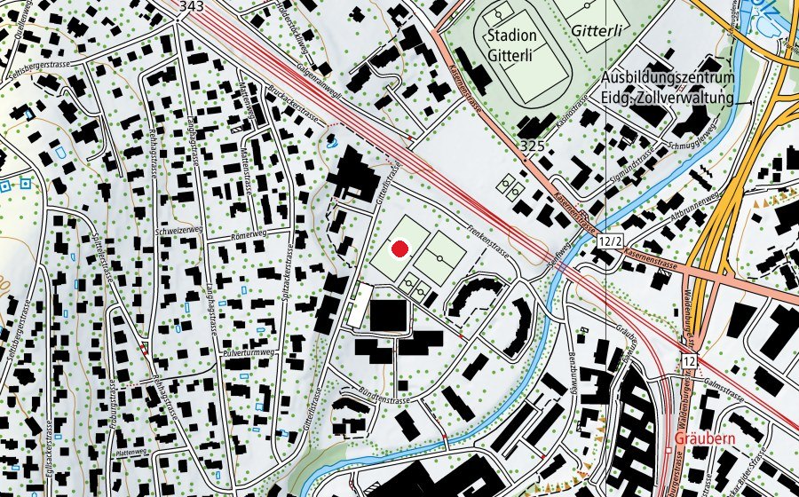 Carte indiquant l’emplacement de Speed Skating Anlagae RSC Liestal (Terrain de sport)