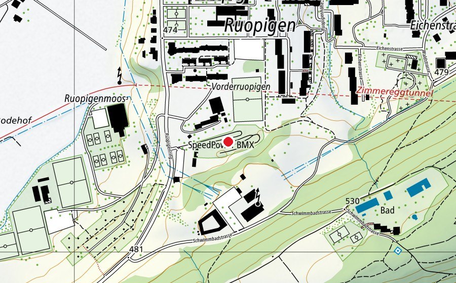 Map showing the location of SpeedPower (Sports field)