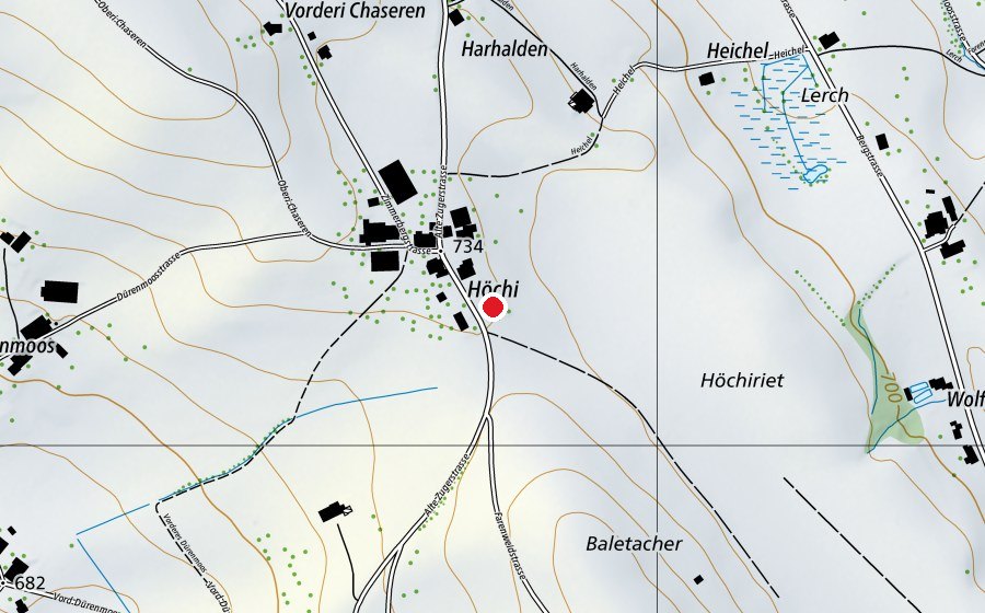 Carte indiquant l’emplacement de Spielwiese (Terrain de sport)