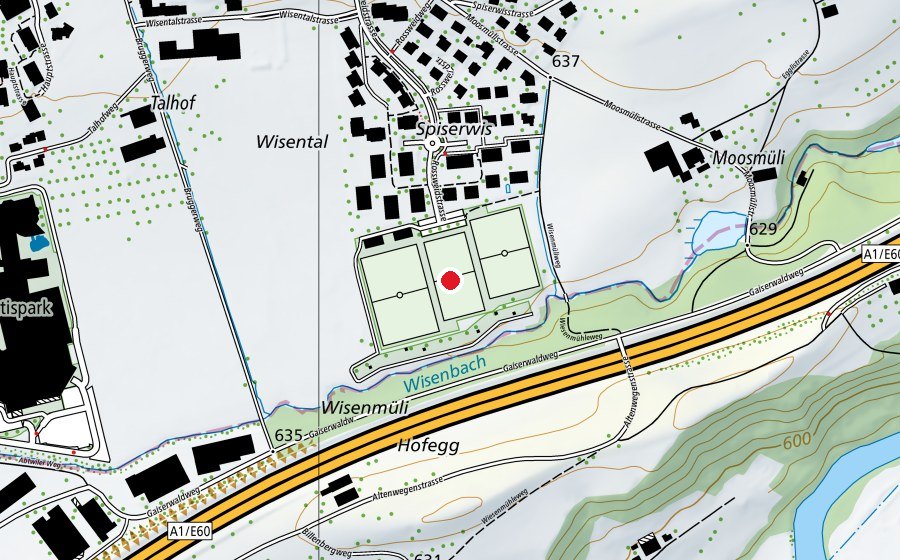 Mappa con la posizione di Spiserwis (Campo sportivo)
