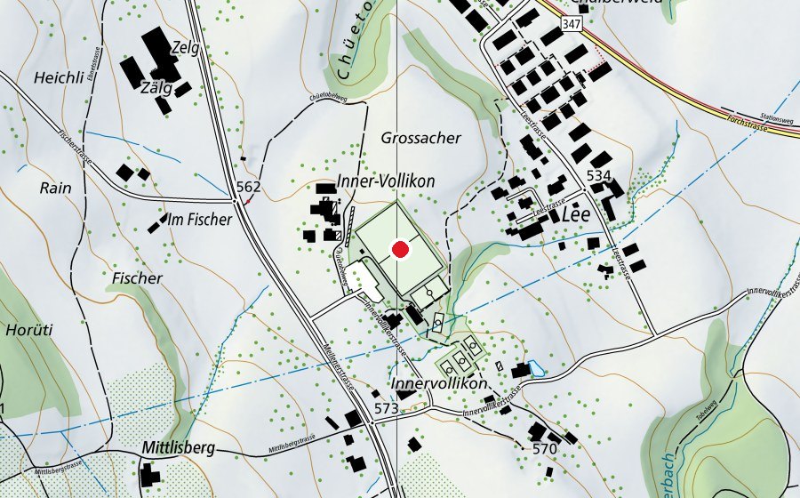 Mappa con la posizione di Sportanlagen Schürwies (Campo sportivo)