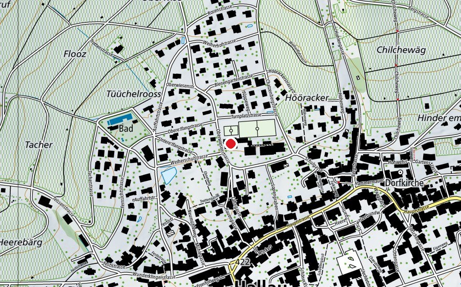 Mappa con la posizione di Sporthalle (Campo sportivo)