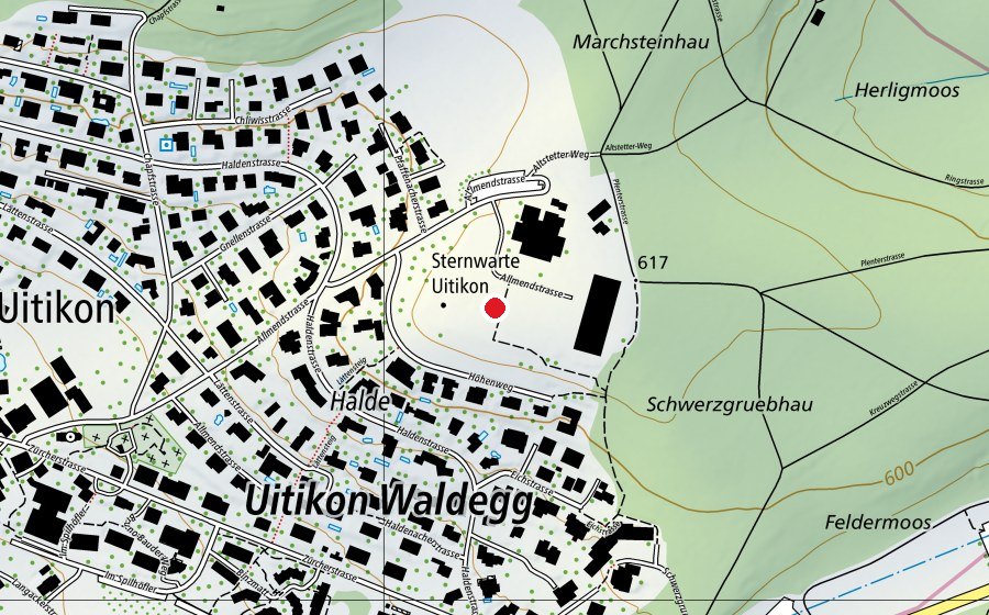 Carte indiquant l’emplacement de Sportplatz Allmend (Terrain de sport)