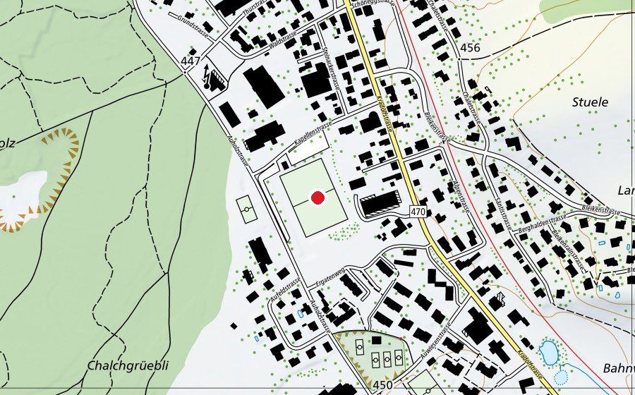 Carte indiquant l’emplacement de Sportplatz Auholz (Terrain de sport)