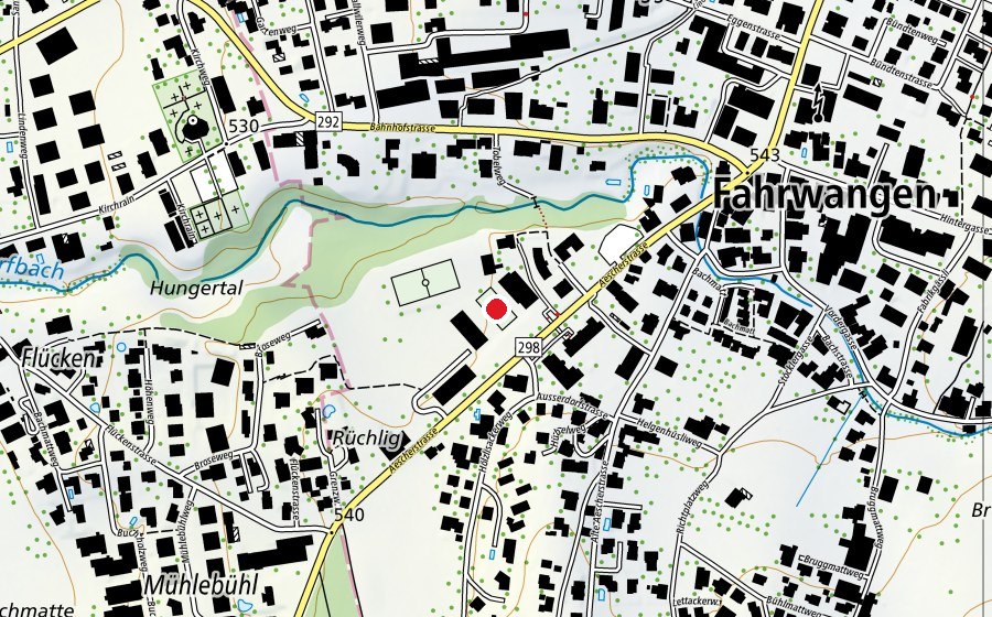 Map showing the location of Sportplatz Bez Fahrwangen (Sports field)