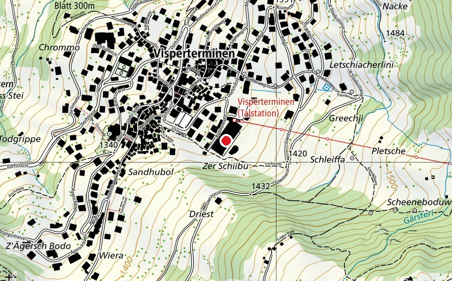 Karte mit dem Standort von Sportplatz Bodmumatte (Sportplatz)