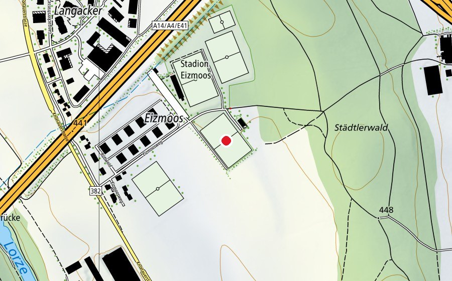 Karte mit dem Standort von Sportplatz Eizmoos (Sportplatz)