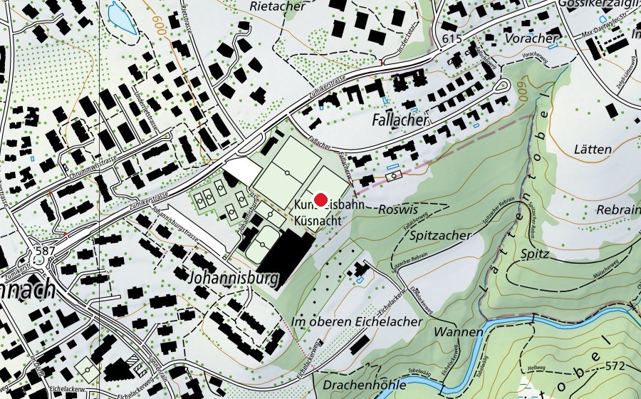 Mappa con la posizione di Sportplatz Fallacher (Campo sportivo)