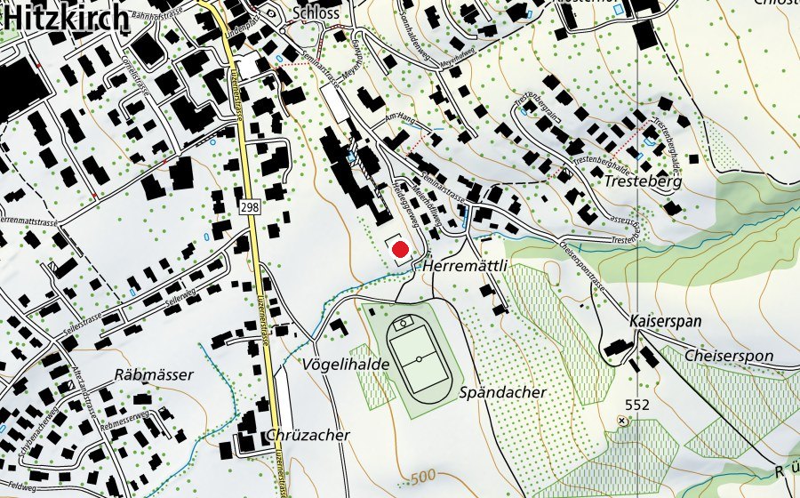 Mappa con la posizione di Sportplatz (Campo sportivo)