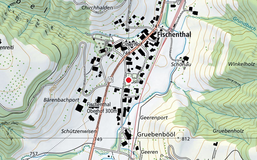 Karte mit dem Standort von Sportplatz Oberhof (Sportplatz)