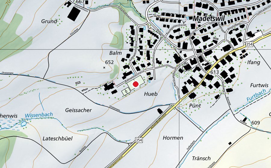 Mappa con la posizione di Sportplatz (Campo sportivo)