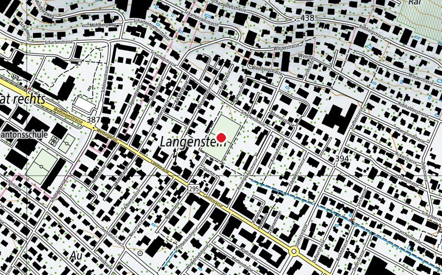 Mappa con la posizione di Sportplatz Scharten (Campo sportivo)
