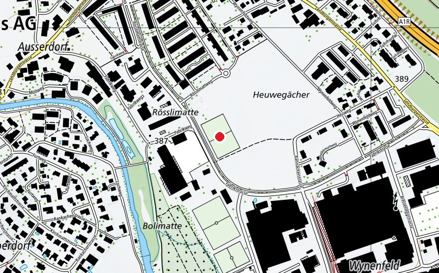 Karte mit dem Standort von Sportplatz Wynenfeld (Sportplatz)