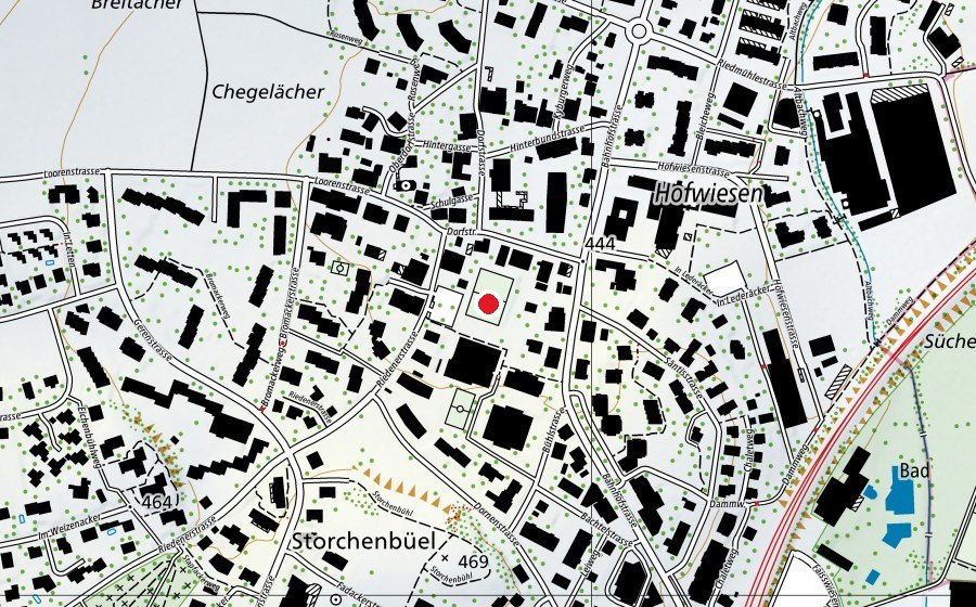 Mappa con la posizione di Sportwiese (Campo sportivo)