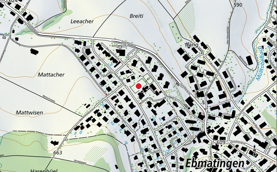 Mappa con la posizione di Sportwiese (Campo sportivo)