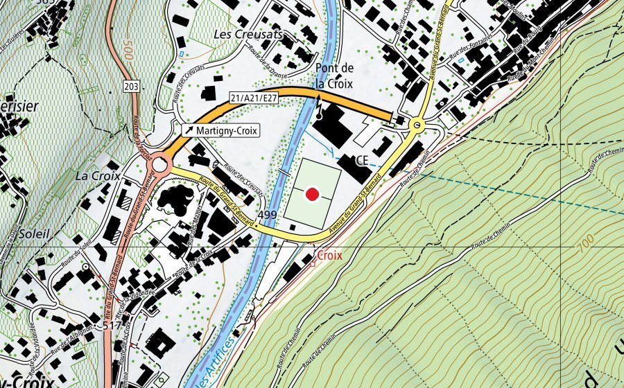 Mappa con la posizione di Stade de la Gare de Croix (Campo sportivo)