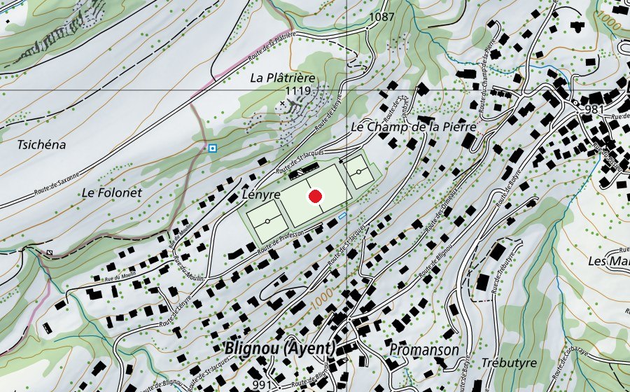 Mappa con la posizione di Stade St-Jacques (Campo sportivo)