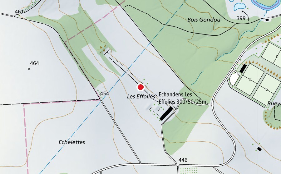 Mappa con la posizione di Stand des Effoliez (Campo sportivo)