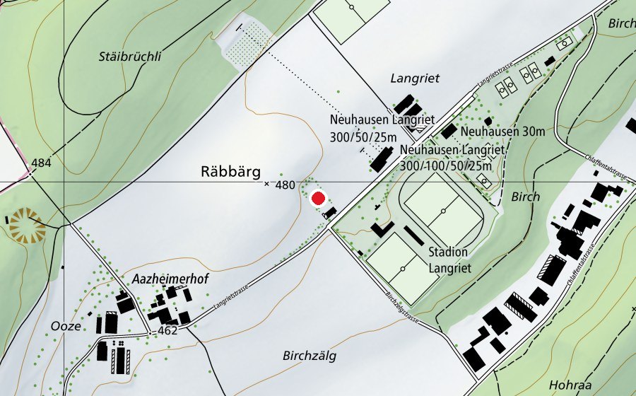 Mappa con la posizione di Standschützen Neuhausen (Campo sportivo)