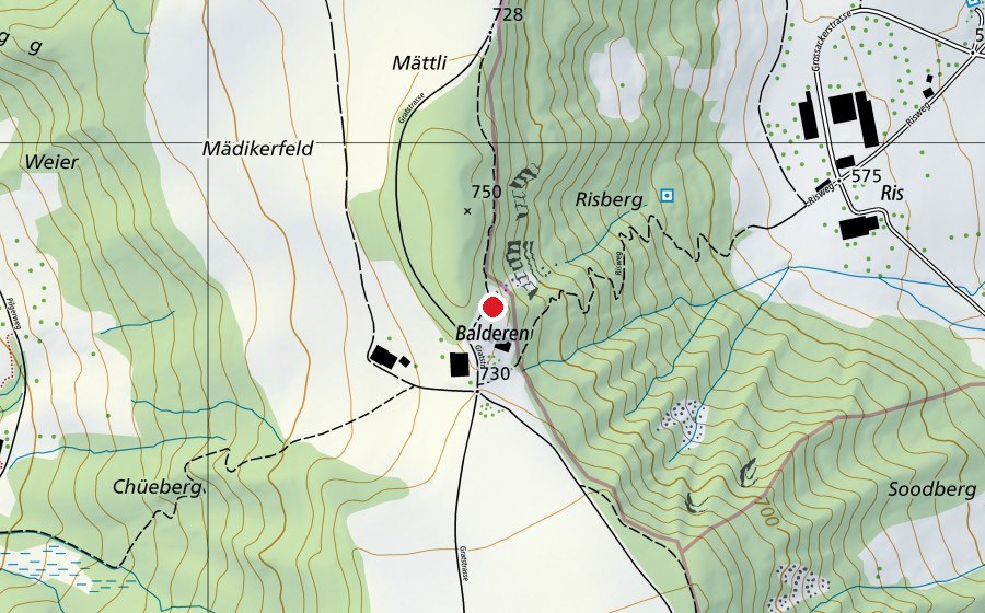 Mappa con la posizione di Startplatz Balderen (Campo sportivo)