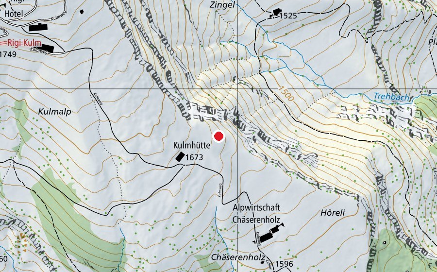 Carte indiquant l’emplacement de Startplatz Rigi Kulm NO (Terrain de sport)