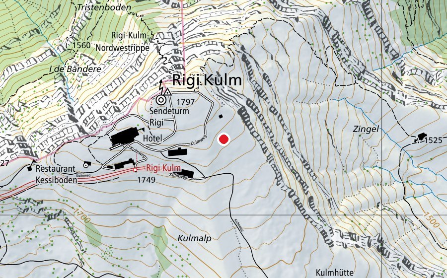 Mappa con la posizione di Startplatz Rigi Kulm SO (Campo sportivo)