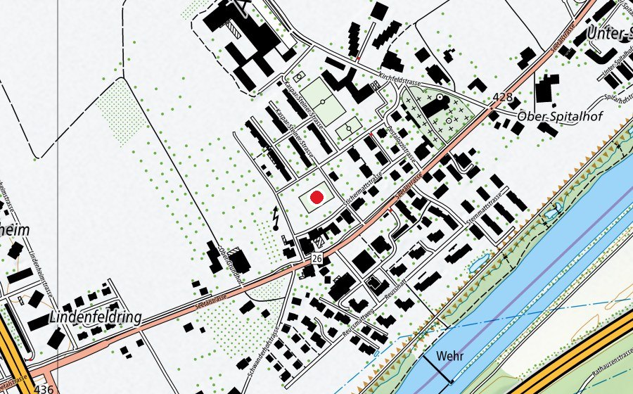 Mappa con la posizione di Stichermatte (Campo sportivo)