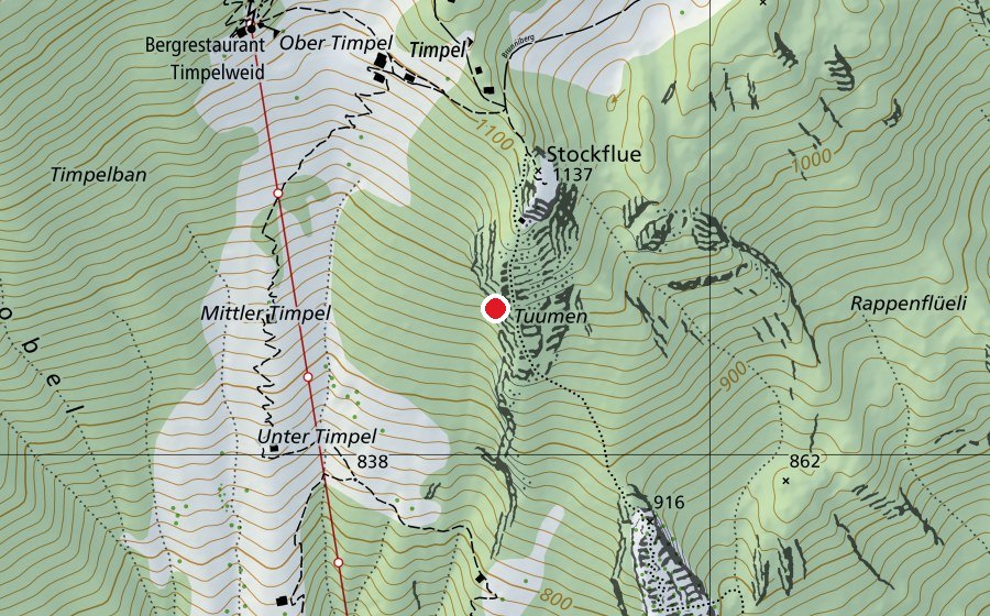 Carte indiquant l’emplacement de Stockfluhe (Terrain de sport)
