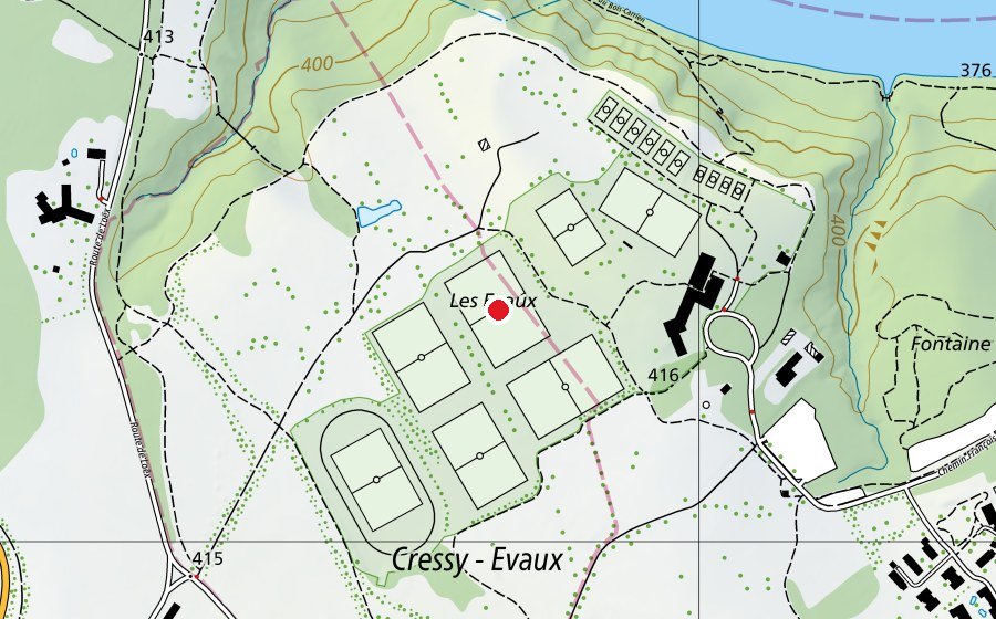 Mappa con la posizione di T2 (Campo sportivo)