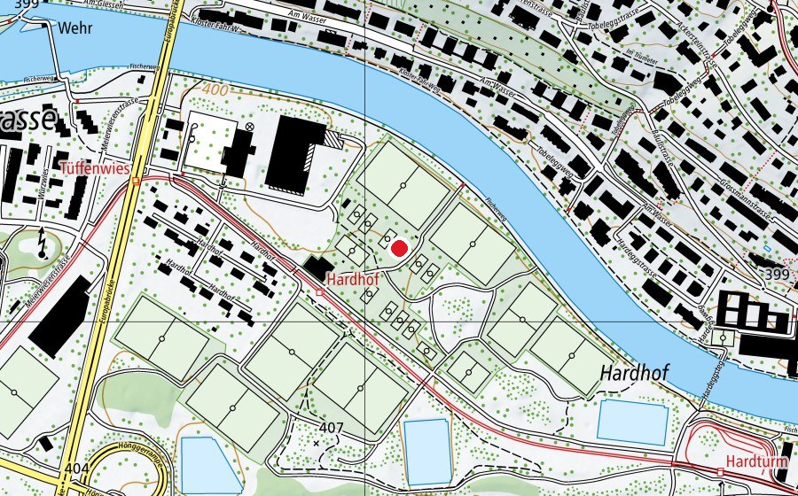 Mappa con la posizione di T4 (Campo sportivo)