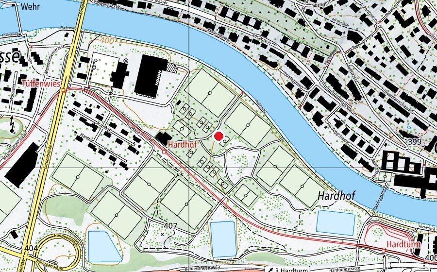 Mappa con la posizione di T5 (Campo sportivo)