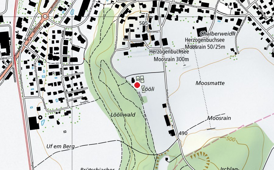 Mappa con la posizione di TC Herzogenbuchsee (Campo sportivo)