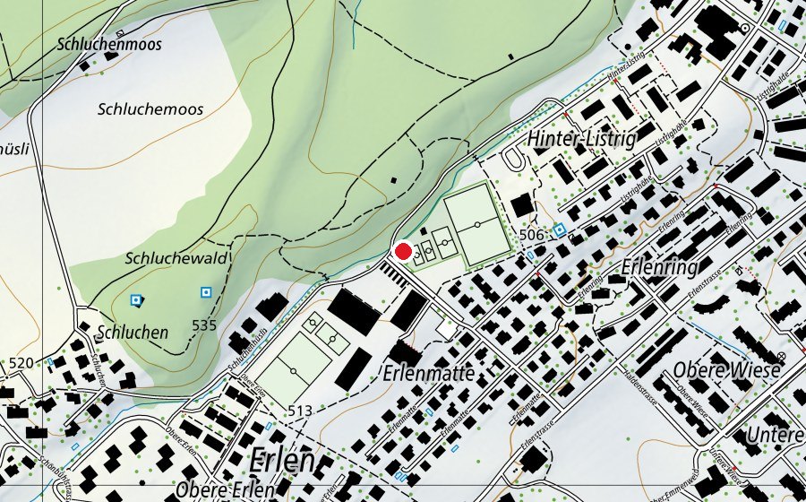 Mappa con la posizione di Tennis Exersise Court (Campo sportivo)