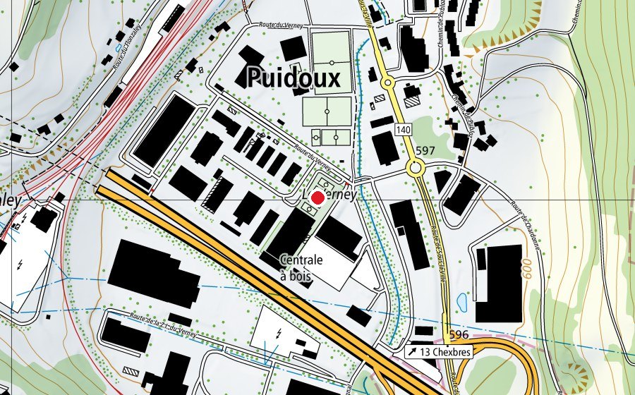 Map showing the location of Tennis FairPlay (Sports field)