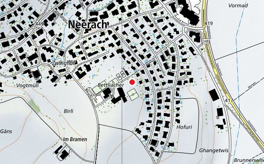 Mappa con la posizione di Tennisplatz Sandbuck 3 (Campo sportivo)