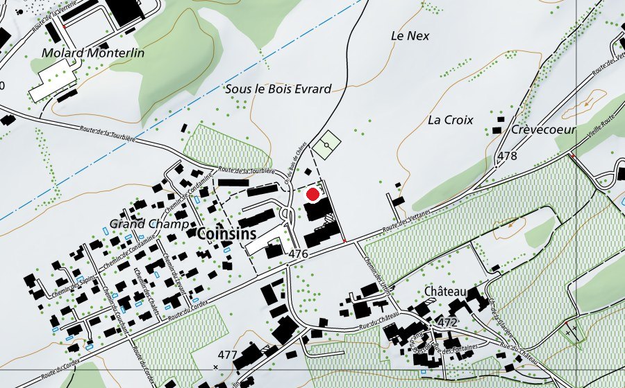 Mappa con la posizione di Terrain basket et hockey (Campo sportivo)